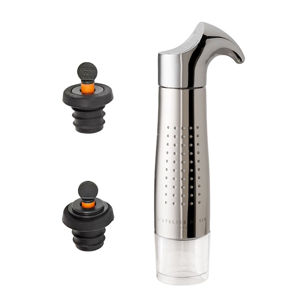 LDV-Gard vin ON/OFF Vacuum Preservation Set - Bright Chrome, , large