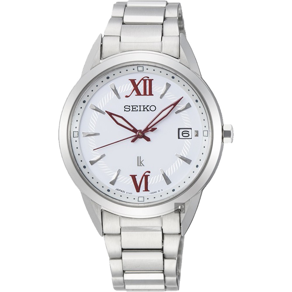SEIKO 精工 LUKIA 動人時刻太陽能女錶-銀/33.9mm V147-0CL0S(SUT387J1), , large