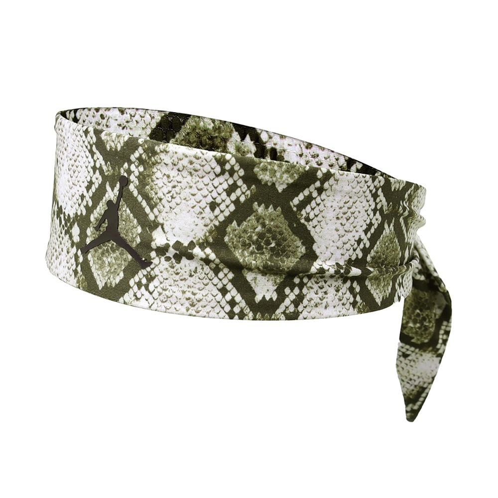 NIKE JORDAN SPORT 綁帶式頭帶/AOP 健身 訓練 戶外運動 飛人喬丹 止汗頭帶 吸汗 透氣 乾爽 卡其