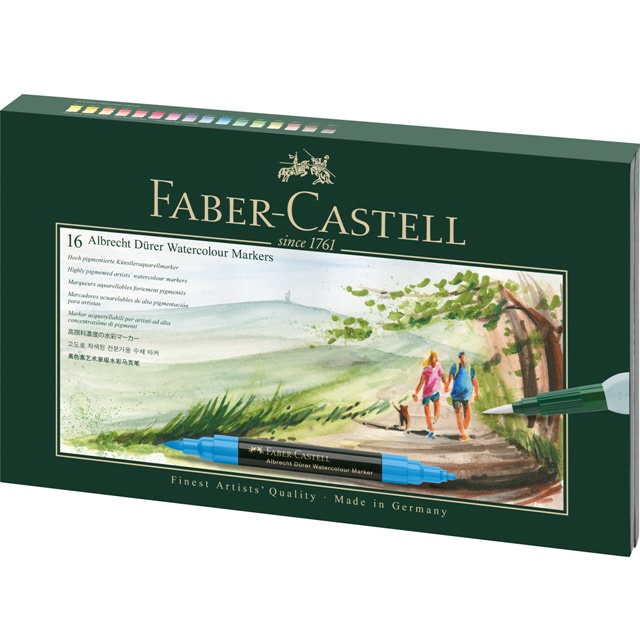 Faber-Castell輝柏 雙頭水彩麥克筆套組/麥克筆-16支入, , large