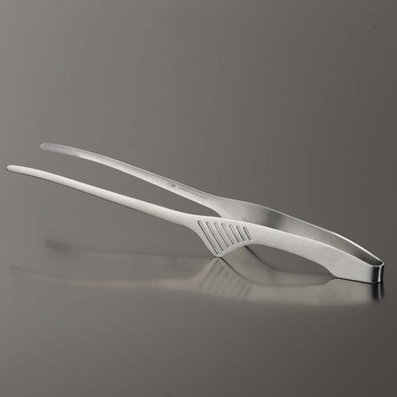 Made in Japan EBM Stand-Up BBQ Tongs 18-0 Stainless Steel Silver Non-Slip Grill Tongs BBQ Food Tongs Kitchen Cooking Tongs, , large