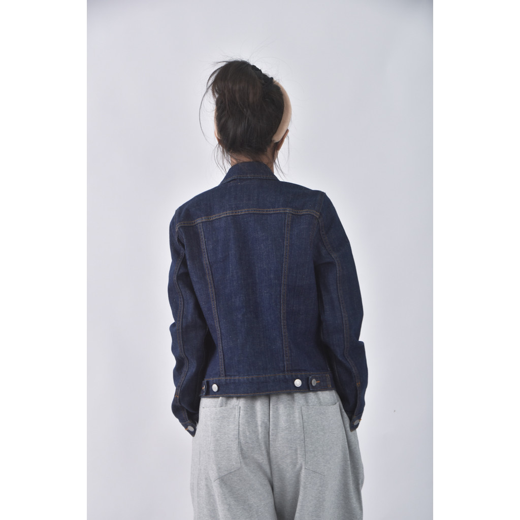 (S) levi丹寧牛仔素面藍色外套二手衣, , large