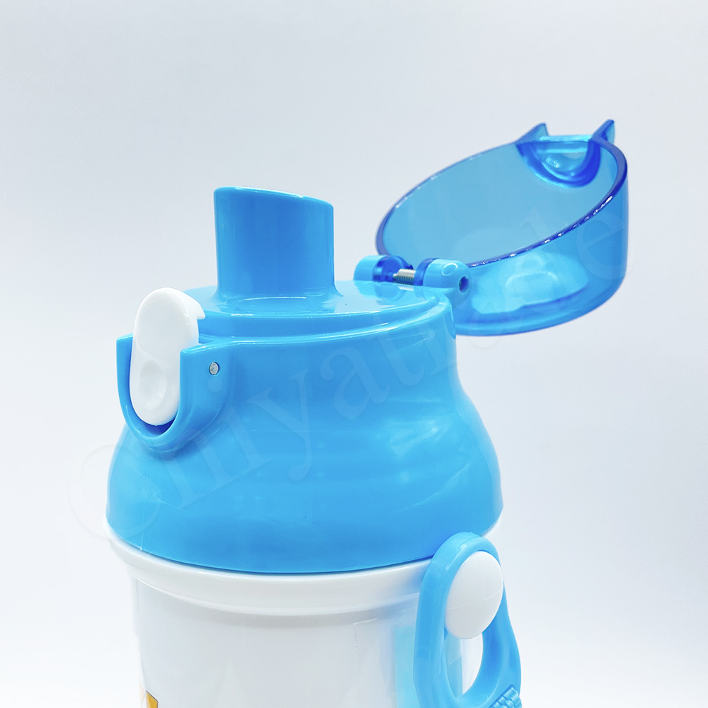 【百科良品】日本製 哆啦A夢 夢幻道具大集合 彈蓋直飲水壺 隨身瓶 抗菌加工 480ML(附背帶)-白, , large