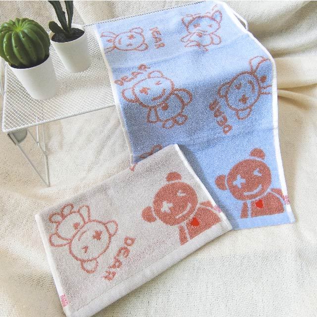 [Kaimei Cotton Industry] Randomly excellent pure cotton untwisted yarn absorbent children's towel/bath towel/face towel-Punk Bear, , large