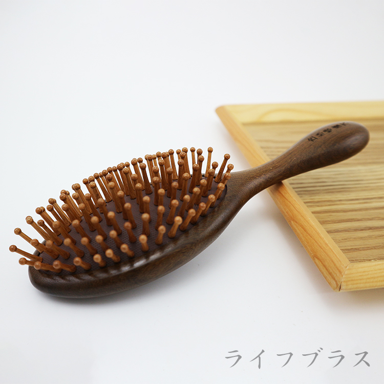 金絲綠檀木-中橢圓氣墊梳-2支, , large