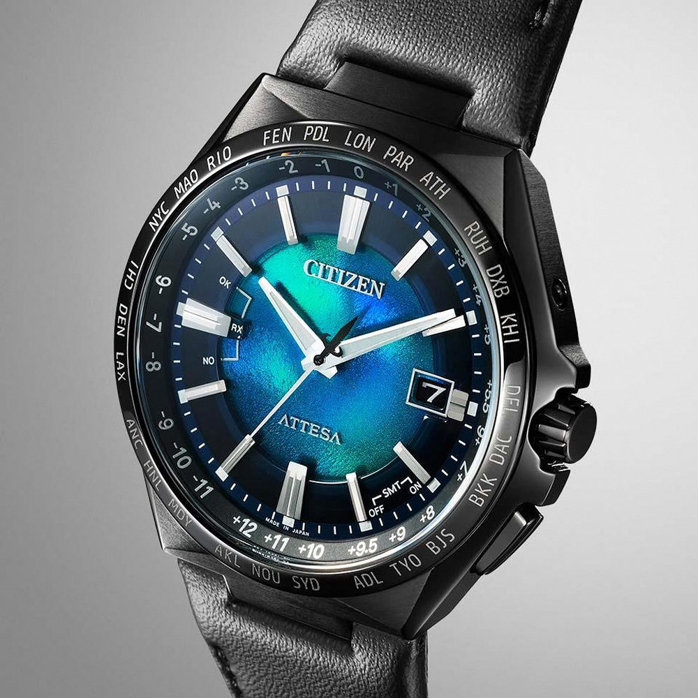 CITIZEN 星辰 千彩之海UNITE with BLUE 鈦金屬光動能電波萬年曆手錶CB0215-18L, , large