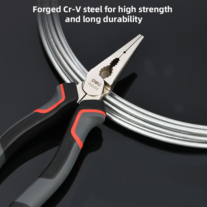 【deli tools】6" Long Nose Pliers PRO Series, , large