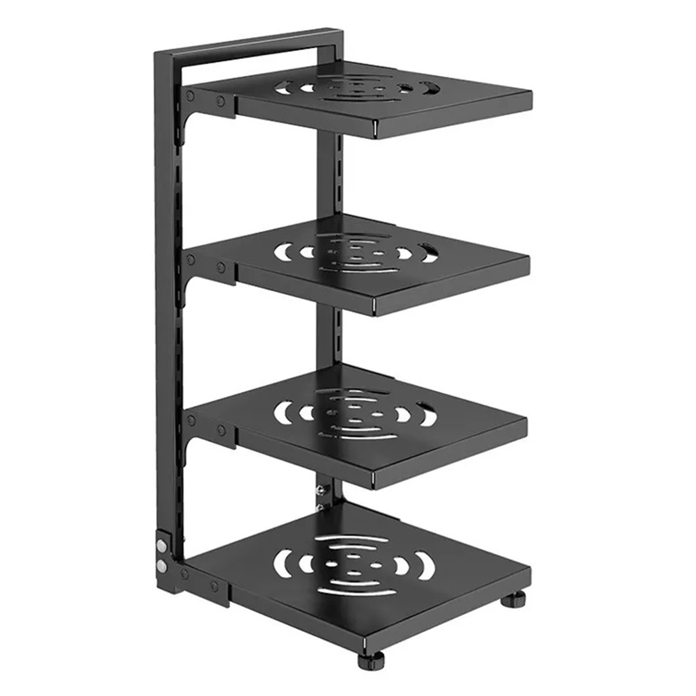 Three-layer countertop multi-layer pot rack corner storage rack under sink cabinet storage, , large