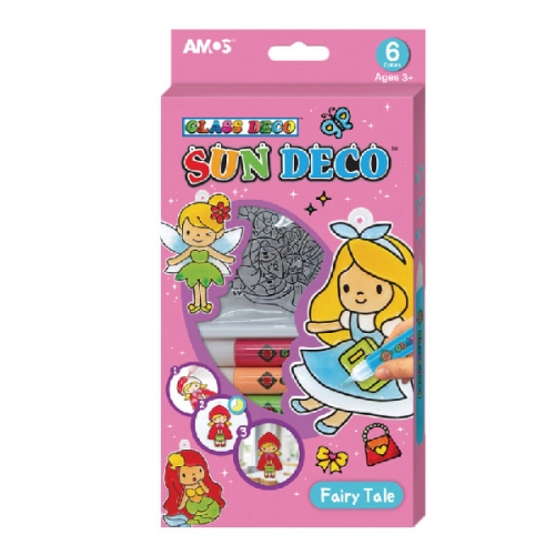 【AMOS 阿摩司】韓國原裝  6色HUERI&FRIENDS 壓克力 模型板 DIY 玻璃彩繪 組/ 組 SD10P6-H, , large
