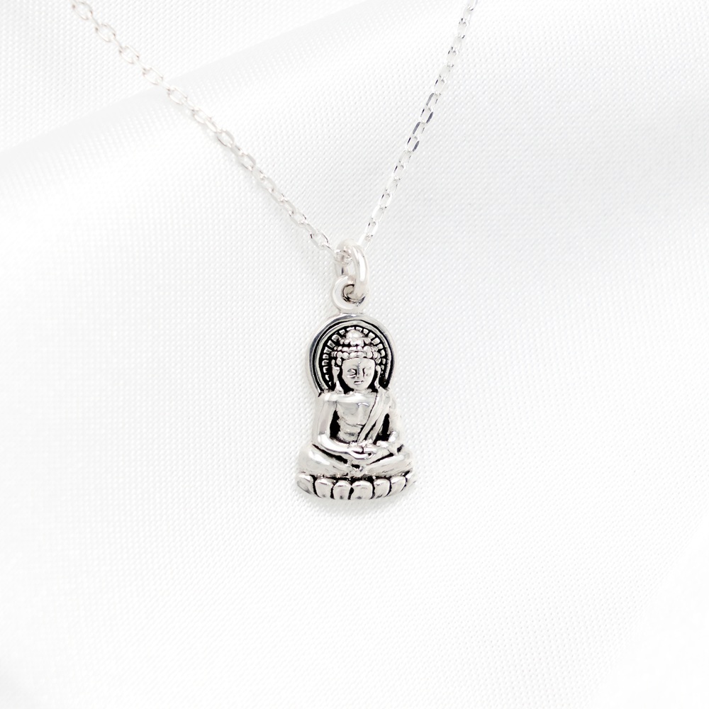 【Angel & Me】佛陀 釋迦摩尼佛 s925純銀項鍊佛像平安母親節禮物