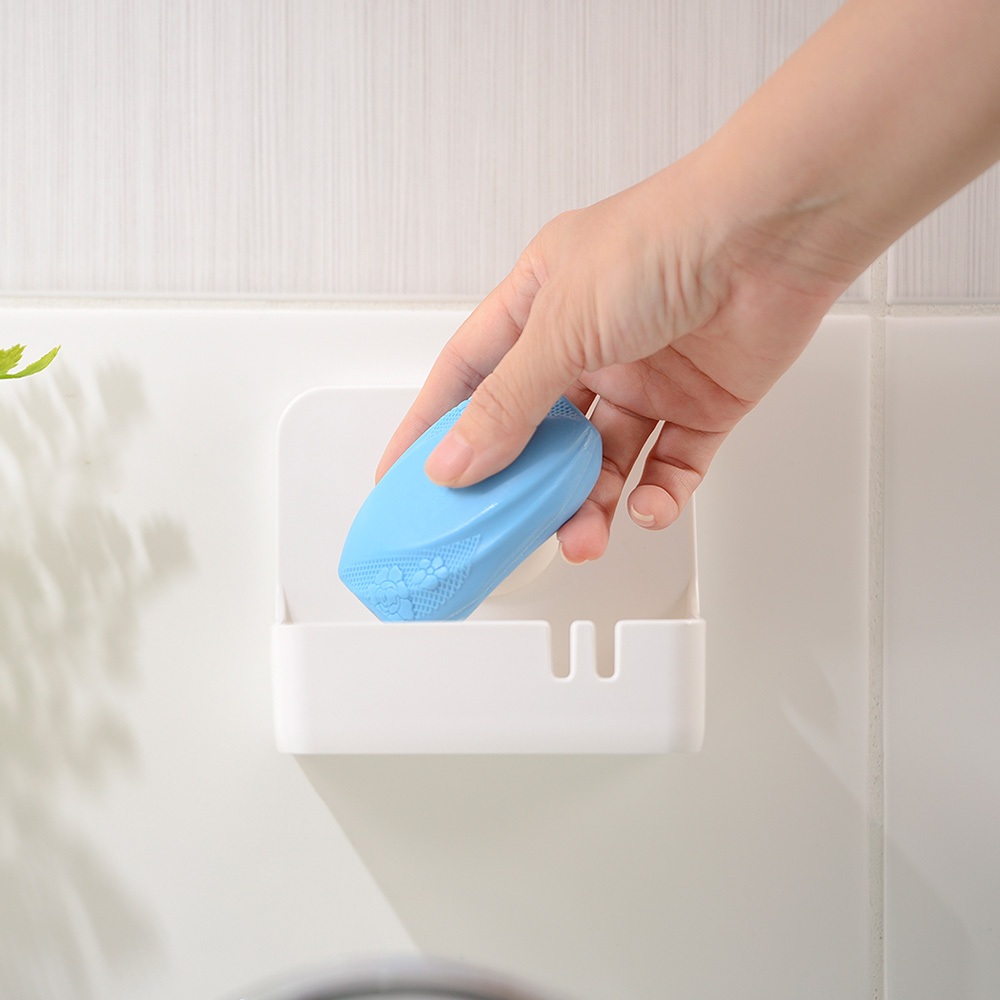 【收納精靈】RT-A8021 肥皂架 肥皂盒 內附無痕膠片-白色, , large