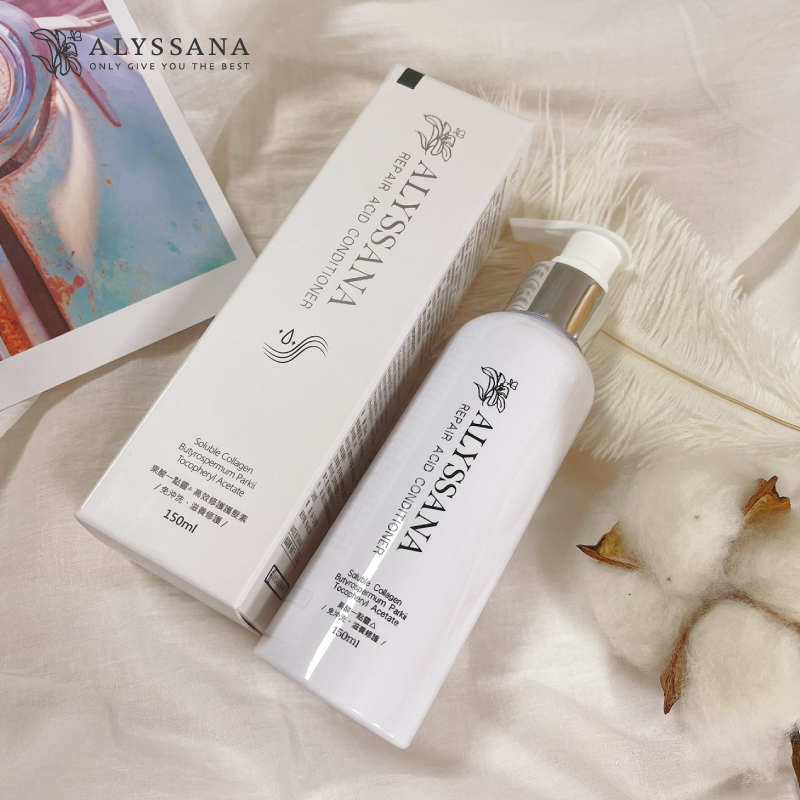 [裕馨]ALYSSANA 果酸一點靈高效修護護髮素 150ml (免沖洗護髮乳/打底抗熱能/受損髮質修復/保濕護色柔順), , large