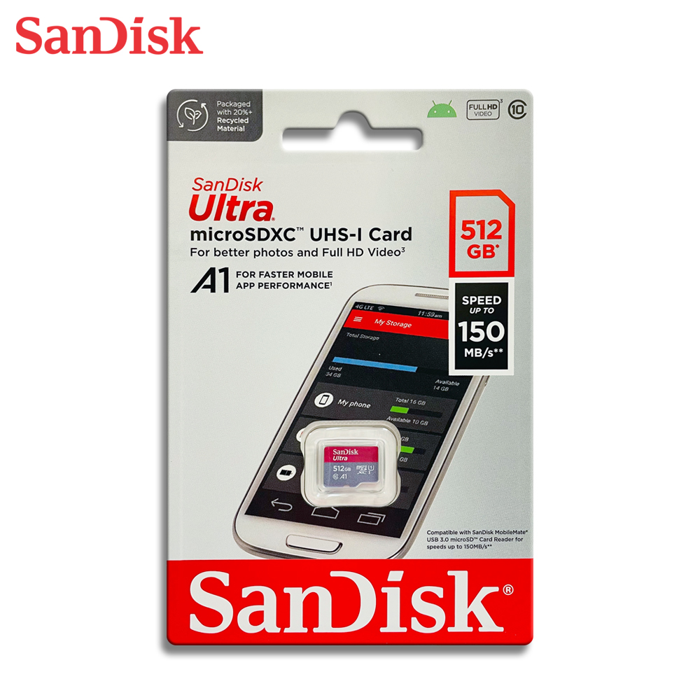 【SanDisk】 Ultra 512G UHS-I C10 A1 U1 microSDXC 記憶卡, , large