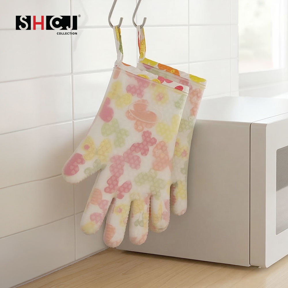 SHCJ五指型雙層防燙矽膠隔熱手套 乙雙 鍋具碗盤隔熱防燙, , large