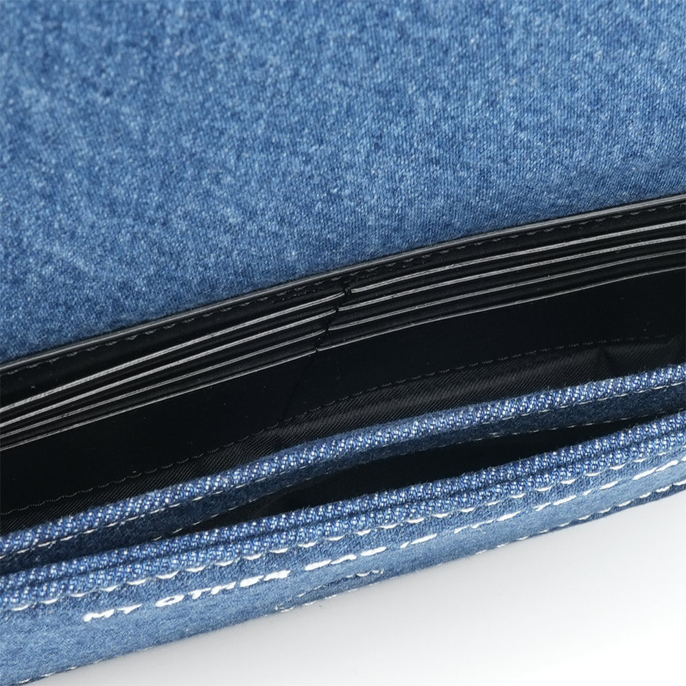 MARC  JACOBS The Denim 棉質牛仔迷你翻蓋包(藍色), , large