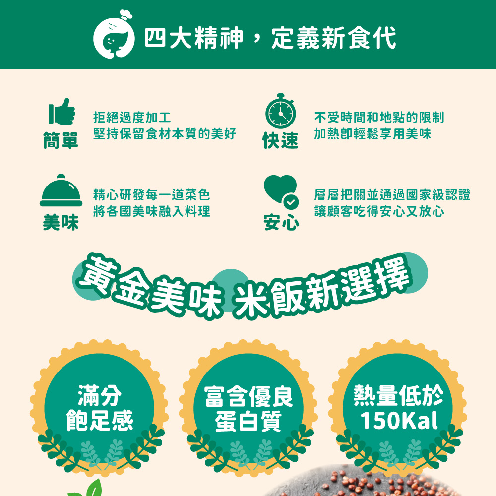 【杰森食代】藜麥料理5入(150G/包)｜取代精緻澱粉的首選｜豐富口感讓人愛不釋手(五辛素), , large