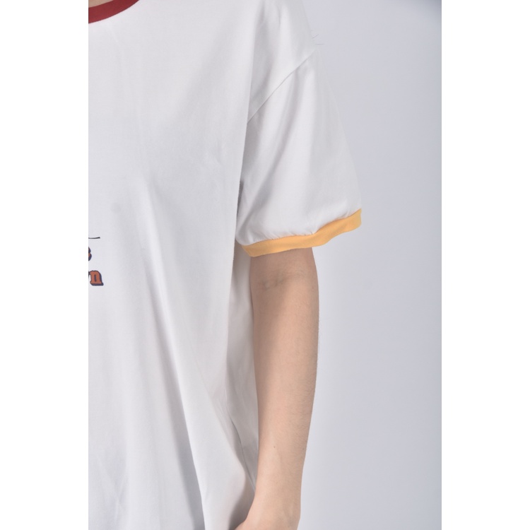 (F) peanuts棉質純棉白色短袖上衣二手衣, , large