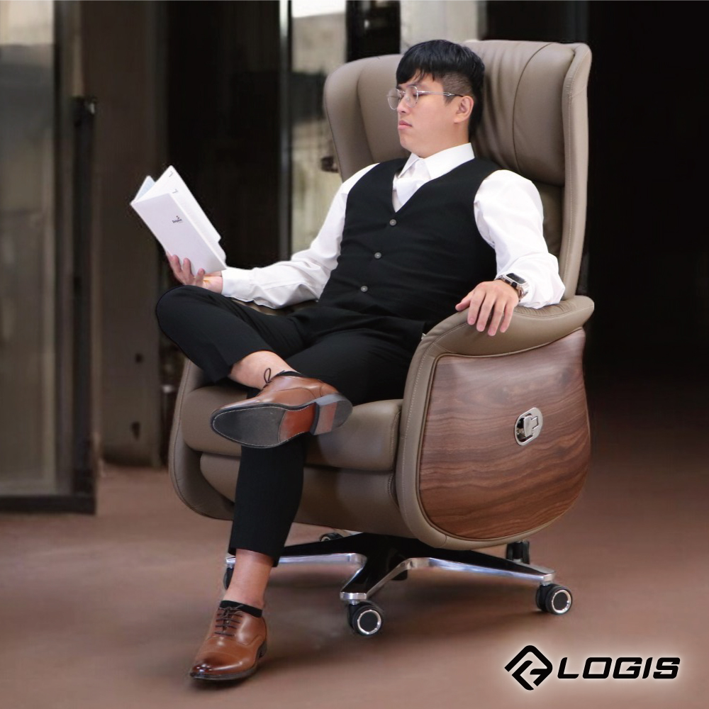 (LOGIS) 尊爵御璽頭層真皮電動董事長椅 電腦椅 主管椅 視聽椅 總裁椅【A1656】, , large