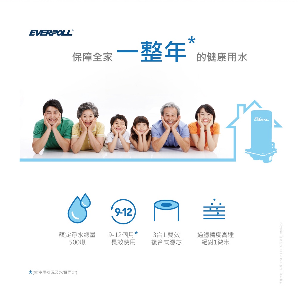 【麗水生活】愛科濾淨EVERPOLL公司貨-全戶設備FH-050濾心傳家寶全戶濾淨(500噸)大樓過濾 大型濾水器濾芯, , large