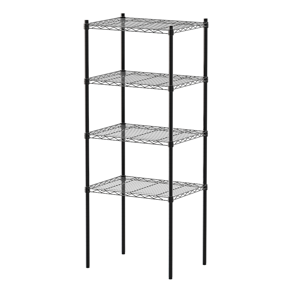 【Y HOUSE】60x45x150cm Lightweight Four-layer Iron Rack Iron Rack Shelf - Painted Black, , large