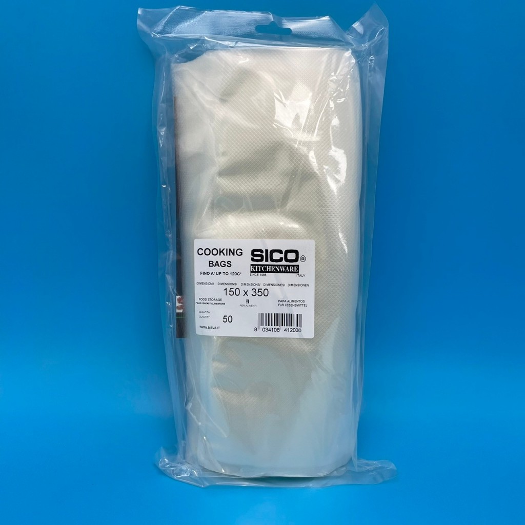 SICO舒肥專用耐熱120度真空包裝袋15x35cm 20x30cm 25x35cm 厚90μ(50個/包), , large