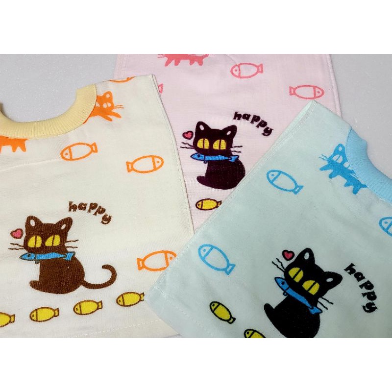 [Kaimei Cotton] Random and excellent MIT made in Taiwan half cotton half yarn children's bib/scarf, , large