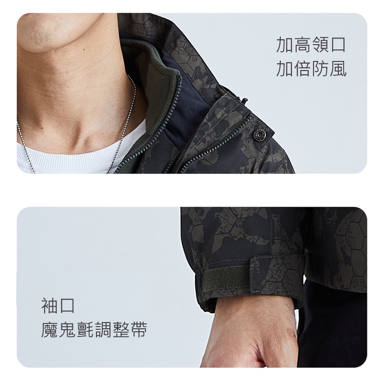 DZRZVD杜戛地【出清！】97001男款兩件式外套上下雙開式主拉鍊 衝鋒衣 印花款, , large