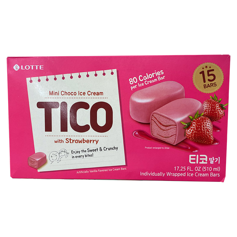 Lotte Tico草莓脆皮風味雪糕, , large