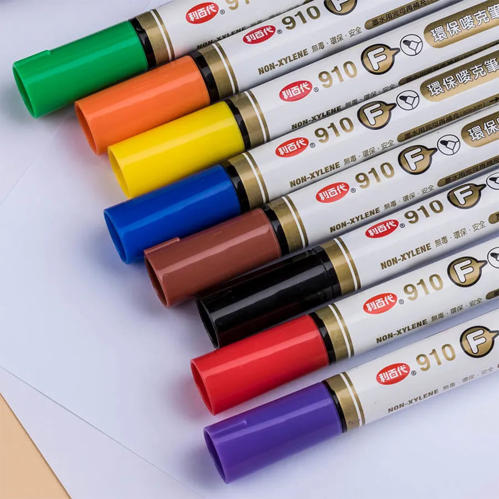 【龍品文創】利百代 900F 圓尖嘜克筆-黑-1支, , large