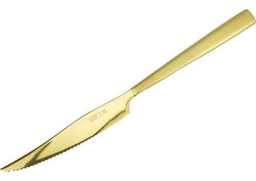 Gold titanium-plated French steak knife