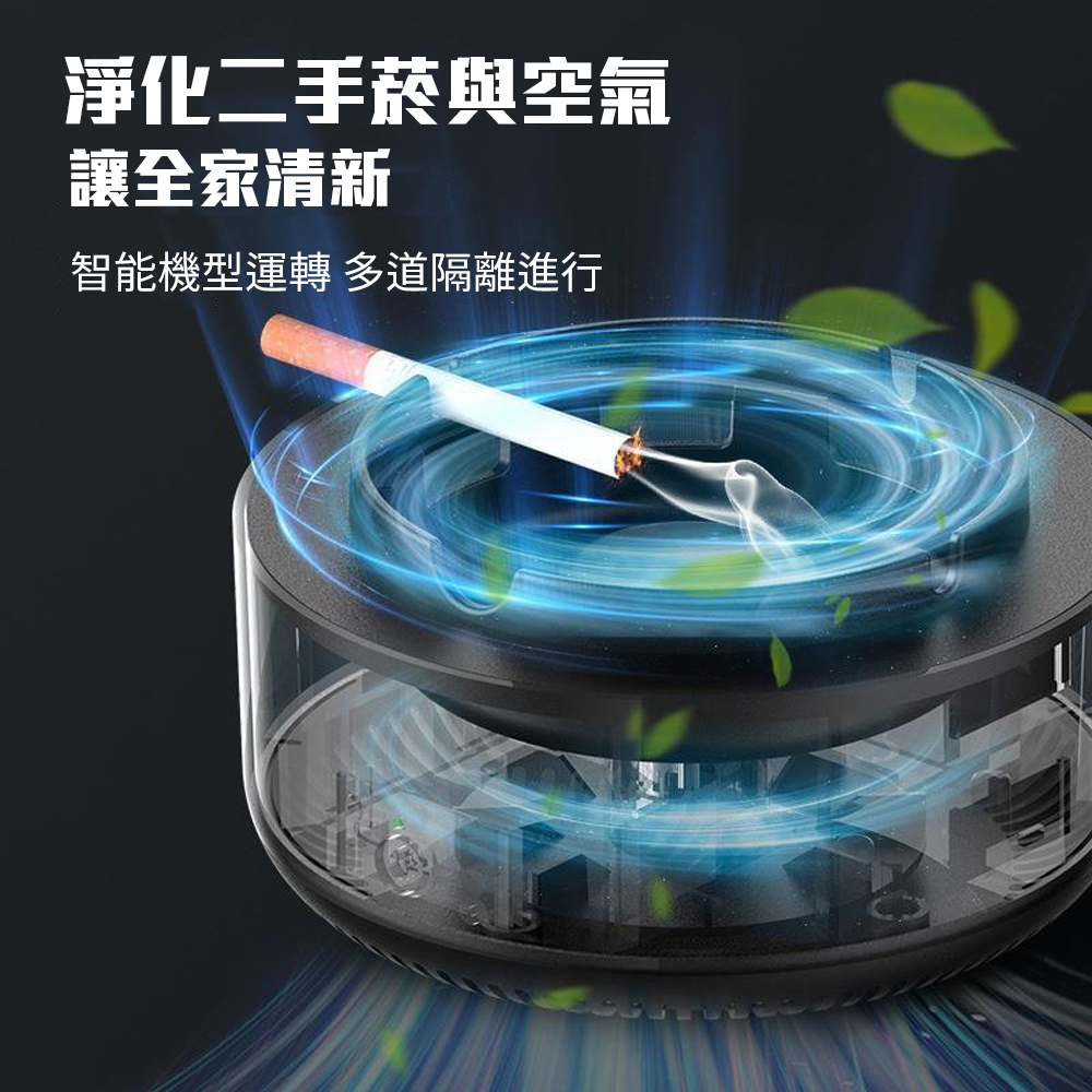 ！是菸灰缸也是空氣清淨機！智能菸灰缸 吸菸吸煙 小型淨化器 一機兩用 多功能 負離子 車用空氣清淨機 清除二手菸 二手煙, , large