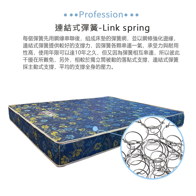 Second generation Japanese blue diamond mat hard spring mattress 3.5 feet, , large