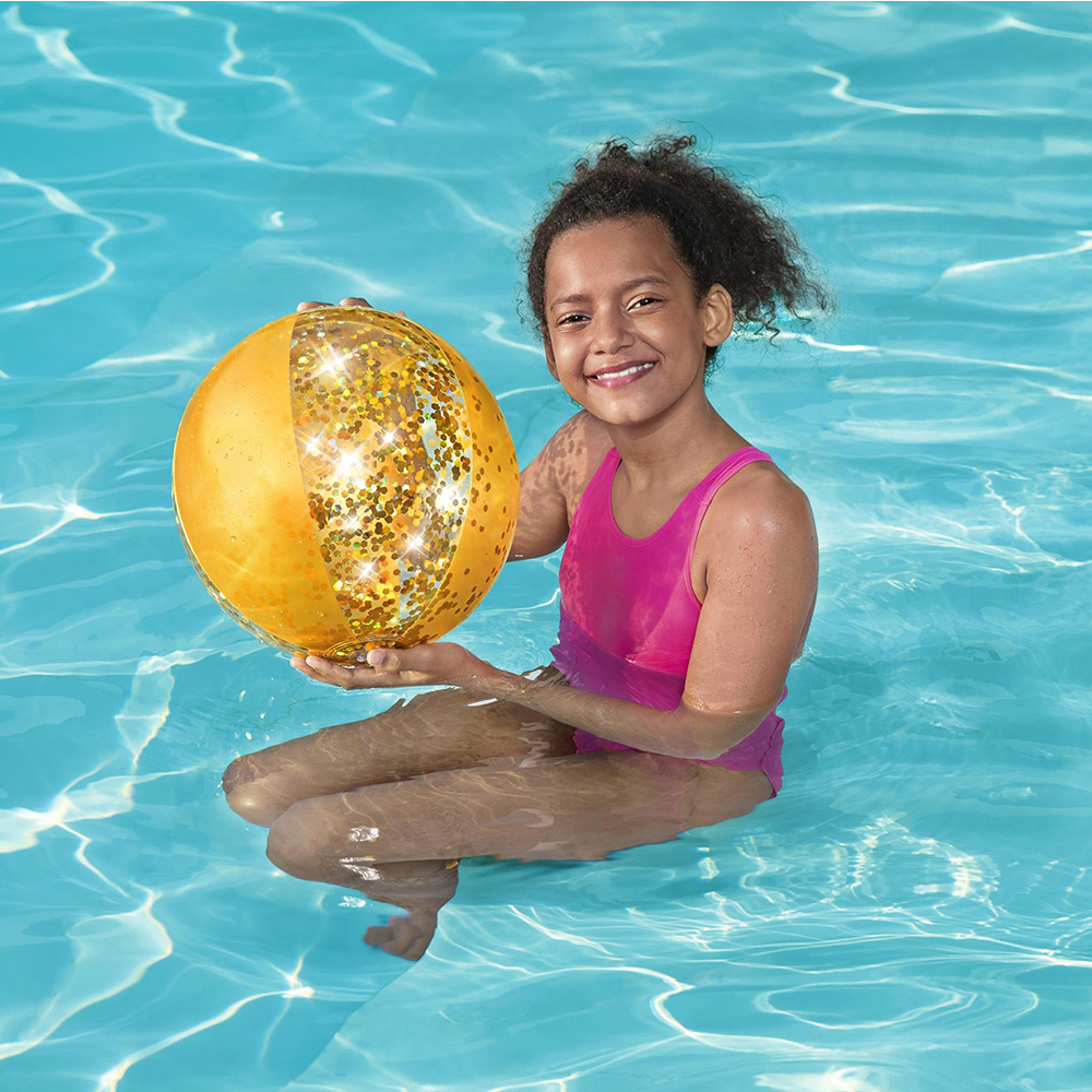 Bestway 16吋亮片沙灘球 隨機出貨 游泳 海灘球 水球