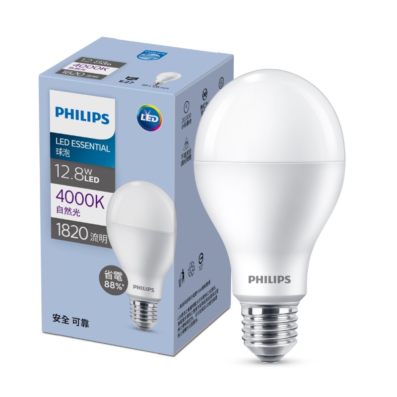 飛利浦12.8W Essential球泡, , large