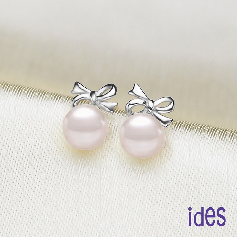 [ides愛蒂思]日本設計AKOYA經典系列珍珠耳環6.5-7mm/小清新, , large