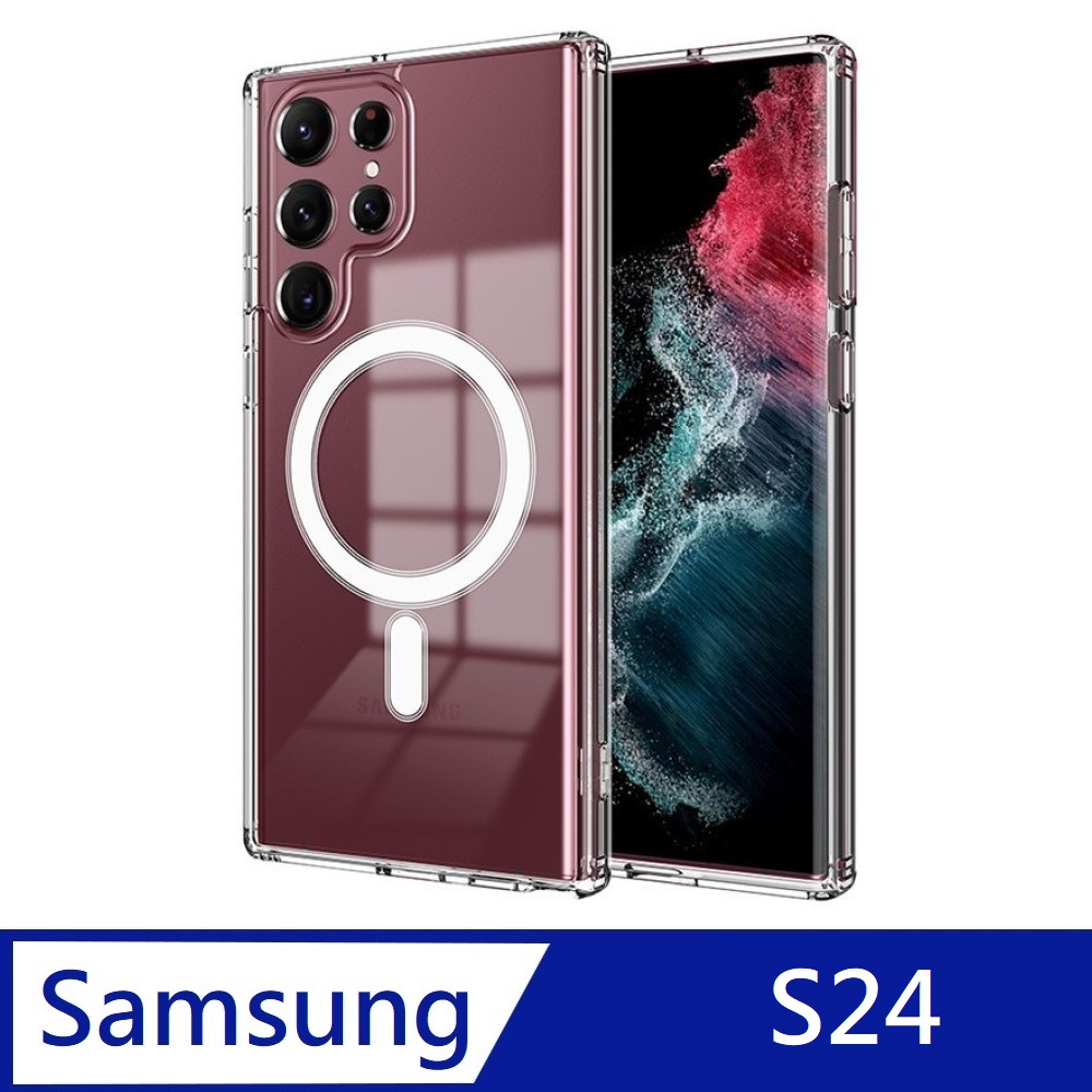 【MagSafe磁吸】 防摔透明保護殼 空壓殼 硬殼 磁吸殼 適用 Samsung Galaxy S24, , large