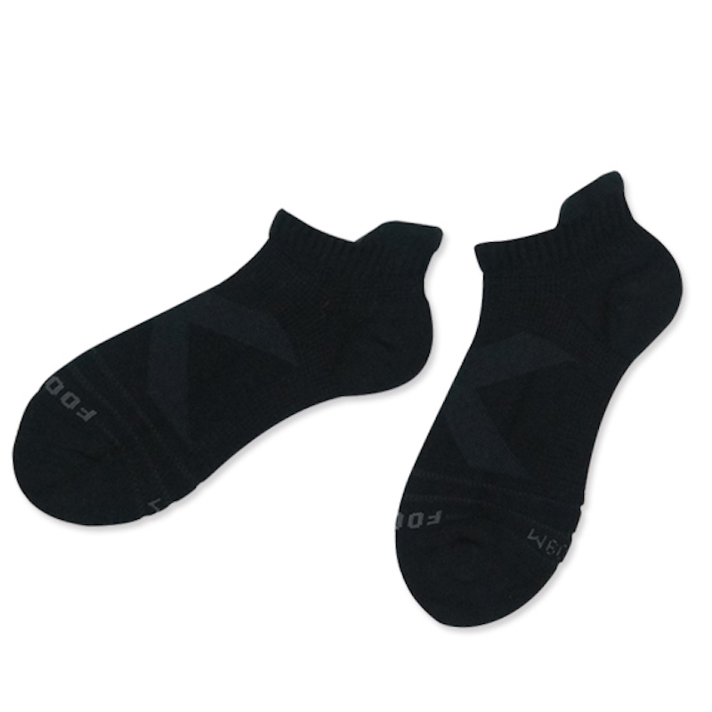 FooterX型減壓經典護足船短女襪, 黑色, large