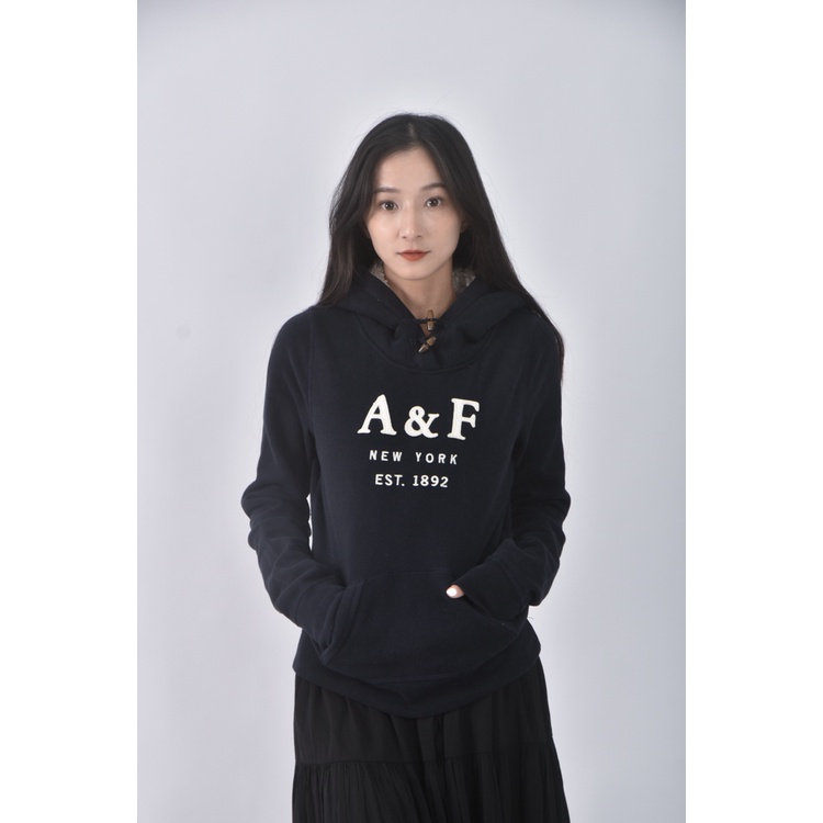 (S) abercrombie fitch內刷毛藍色長袖上衣二手衣, , large