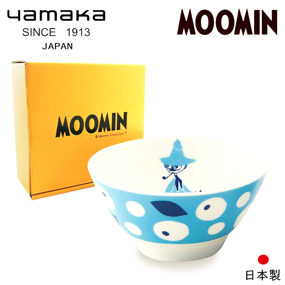 【日本山加yamaka】moomin嚕嚕米彩繪陶瓷碗禮盒1入(MM033-312), , large