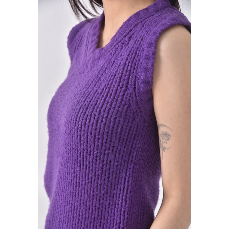 (S) 質感背心紫色上衣二手衣, , large