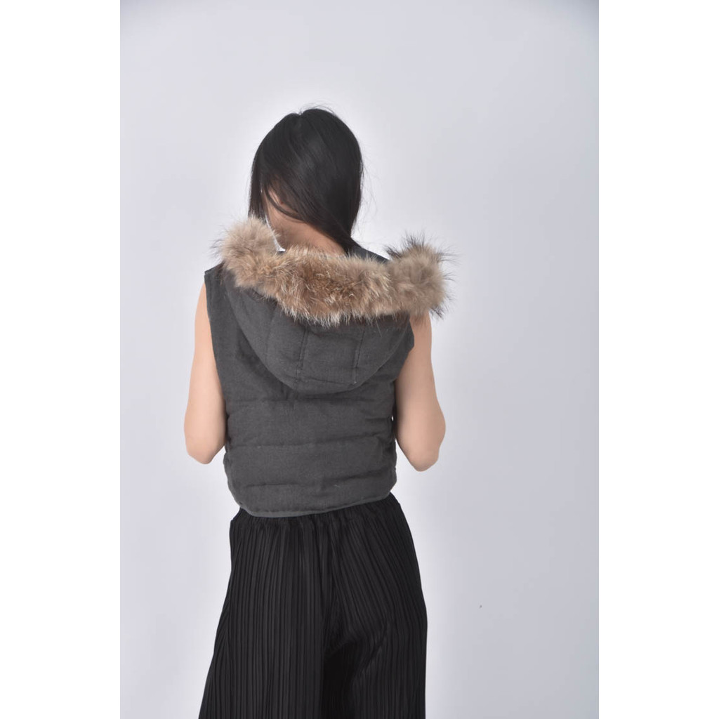 (S) ecru背心灰色外套二手衣, , large