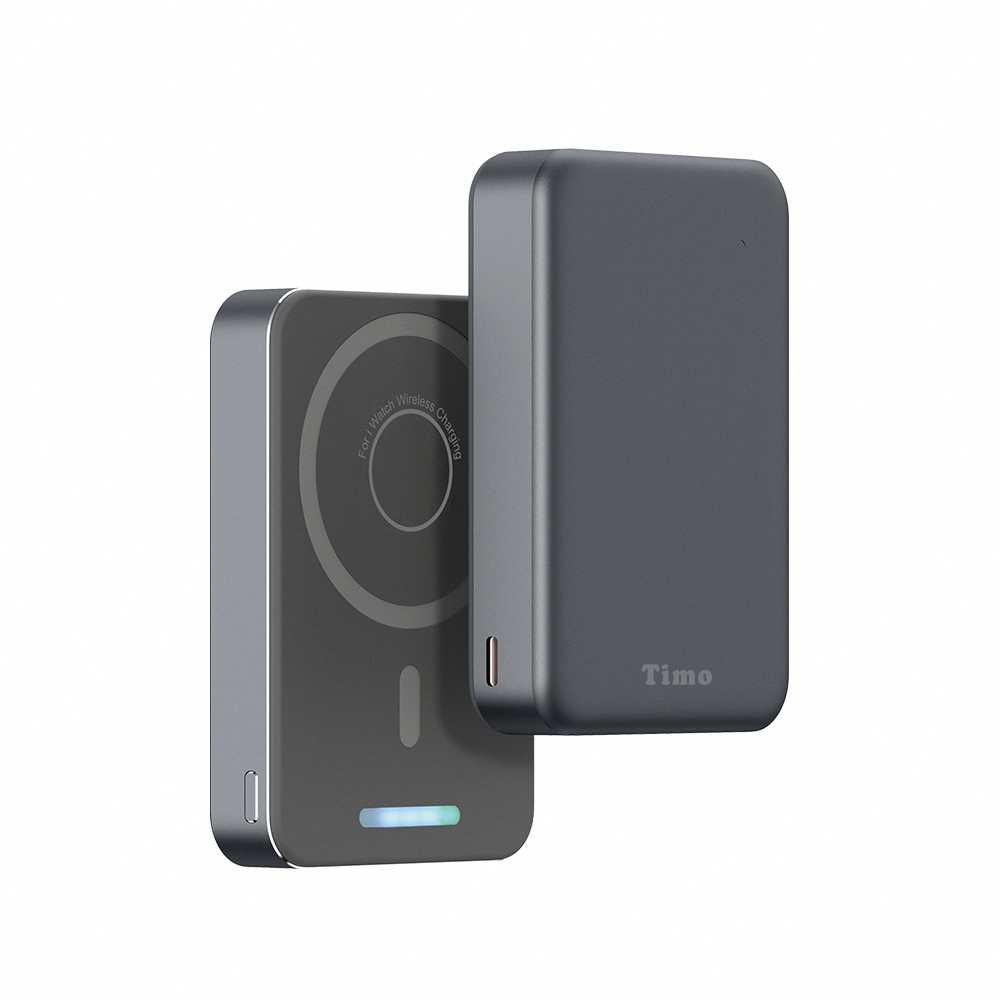 【Timo】Magic-Cube 20W PD Fast Charging 3-in-1 Wireless Power Bank 10000mAh - Gray, , large