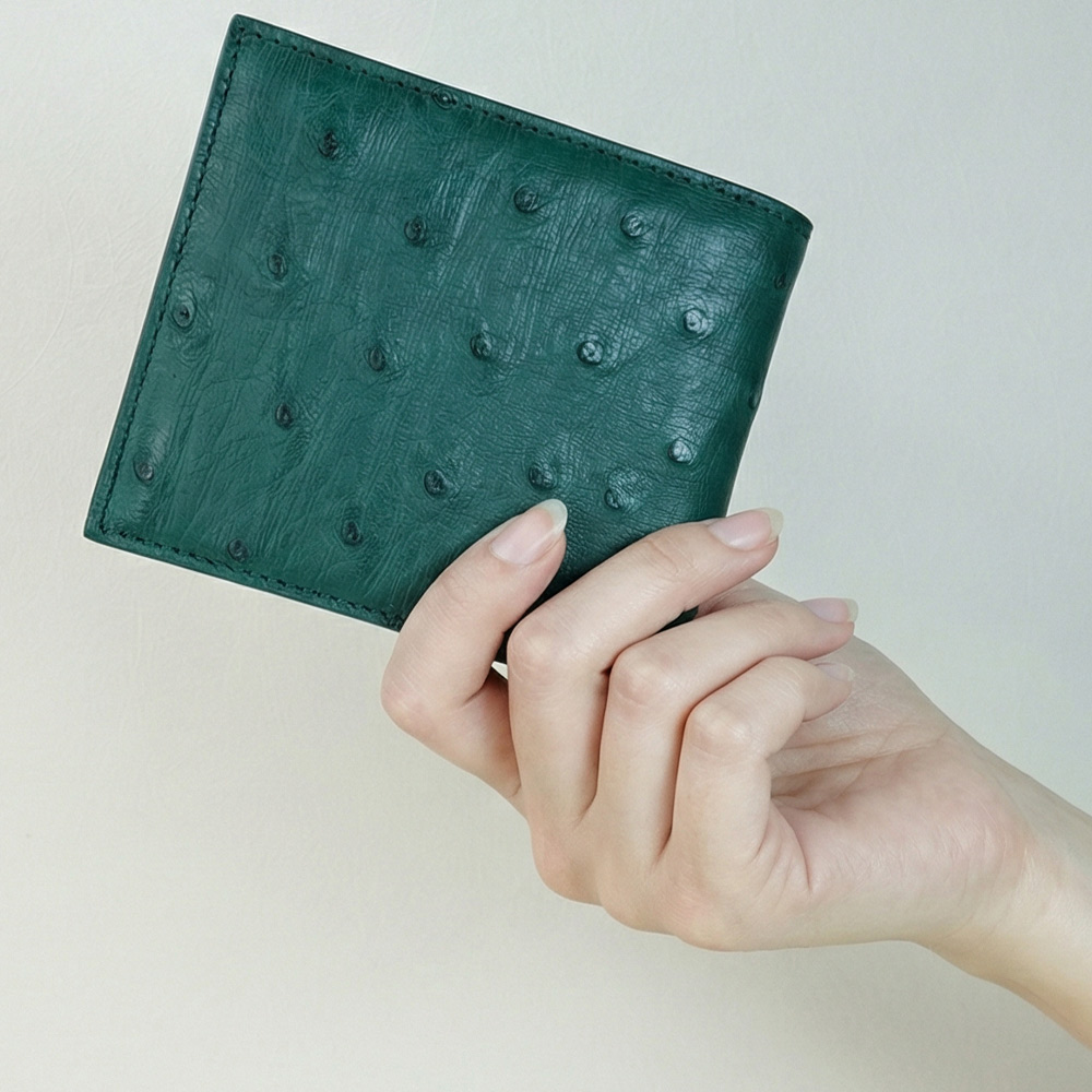 【M2nd】普爾琿鴕鳥皮雙折短夾/男皮夾(T48A), , large