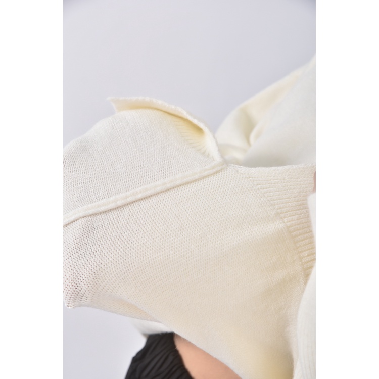 (F) 【國泰航空永續合作】質感高領白色長袖上衣二手衣, , large