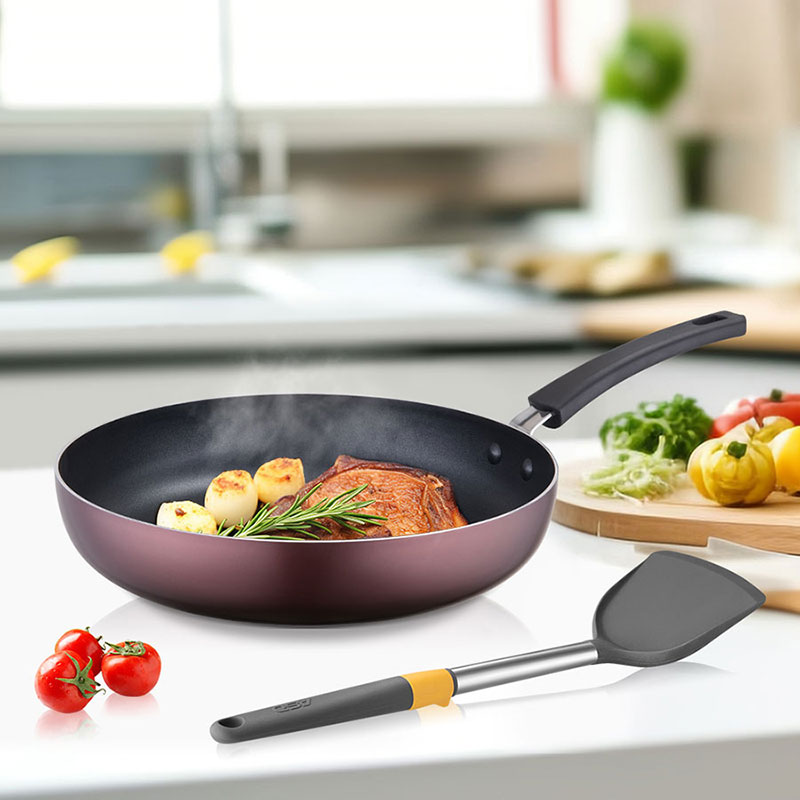 Non-stick frying pan with lid30cm, , large