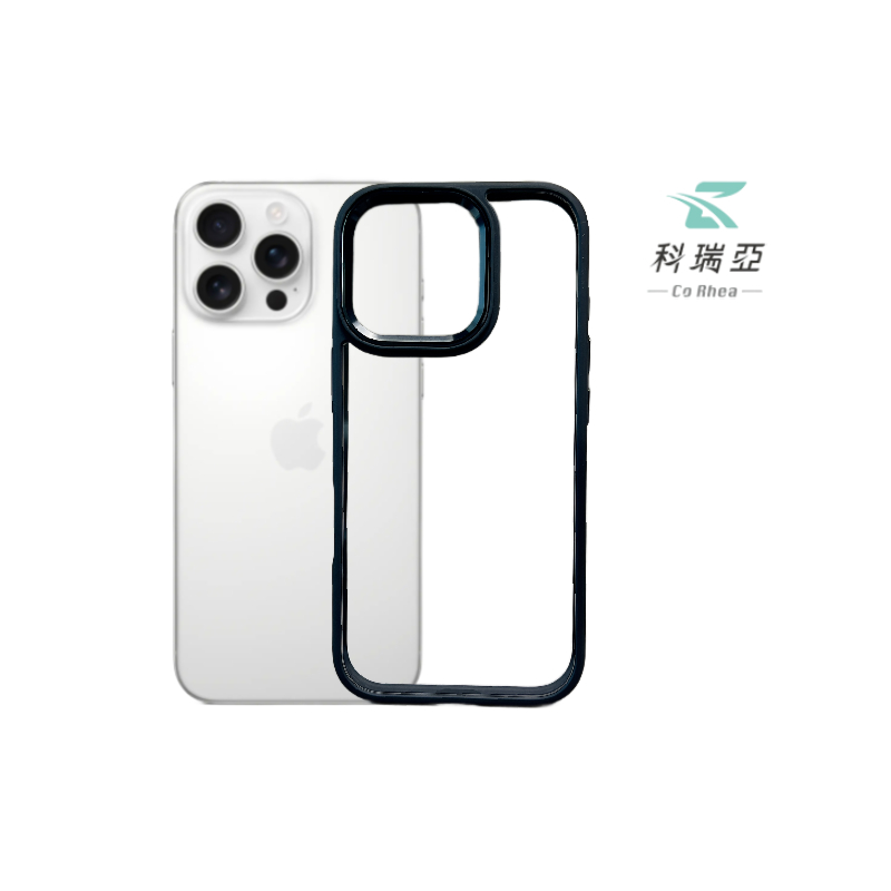 【CR科瑞亞】iPhone 16 Pro-6.3吋-手機保護殼金盾高透膚感邊框-黑色