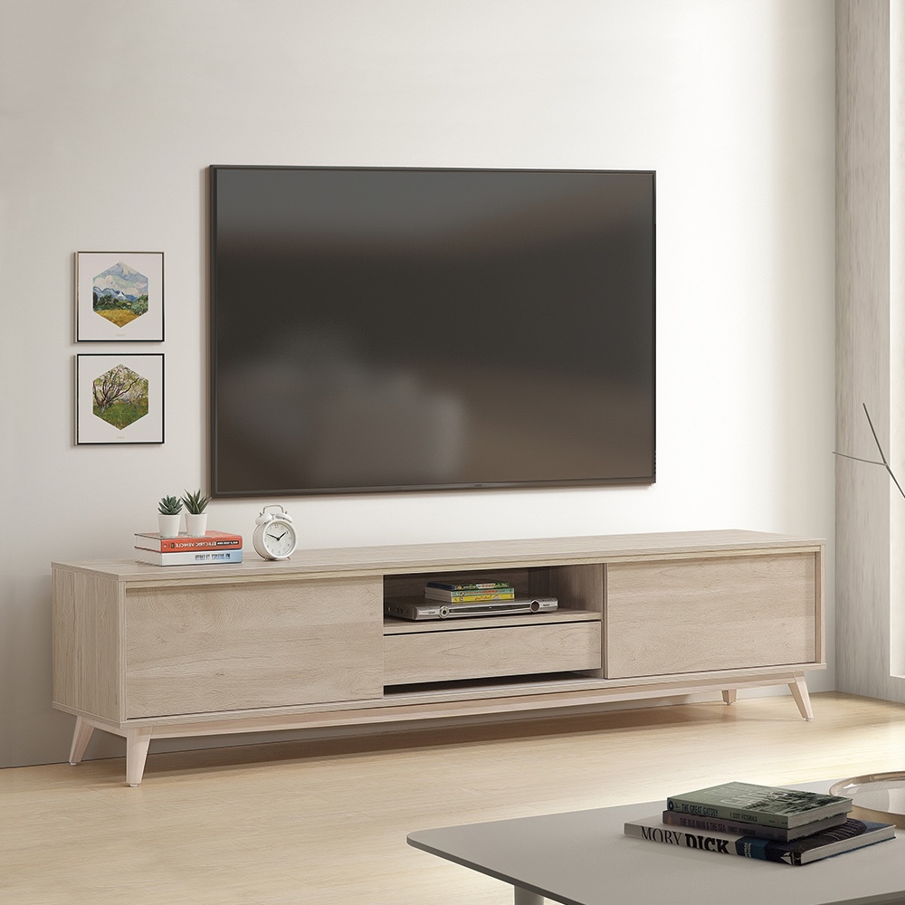 【唯熙傢俱】曼蒂橡木色6尺電視櫃, , large