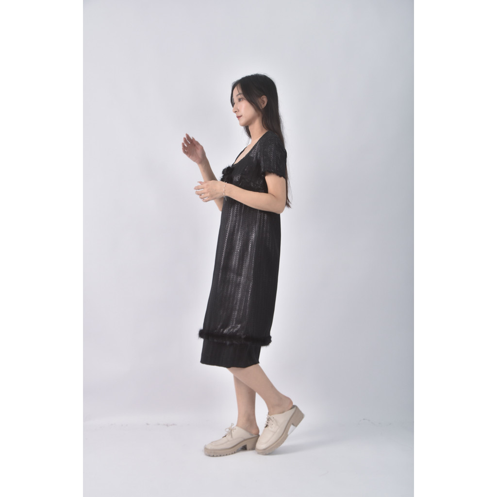 (S) anna sui蝴蝶結黑色洋裝二手衣, , large