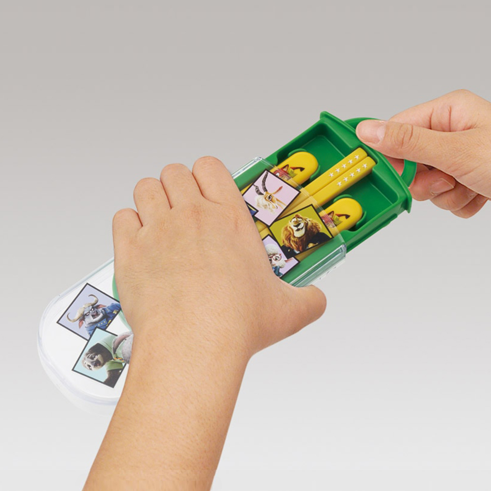 【百科良品】日本製 迪士尼 動物方城市 角色大集合 環保筷子+湯匙+叉子三件餐具組(日本境內版), , large