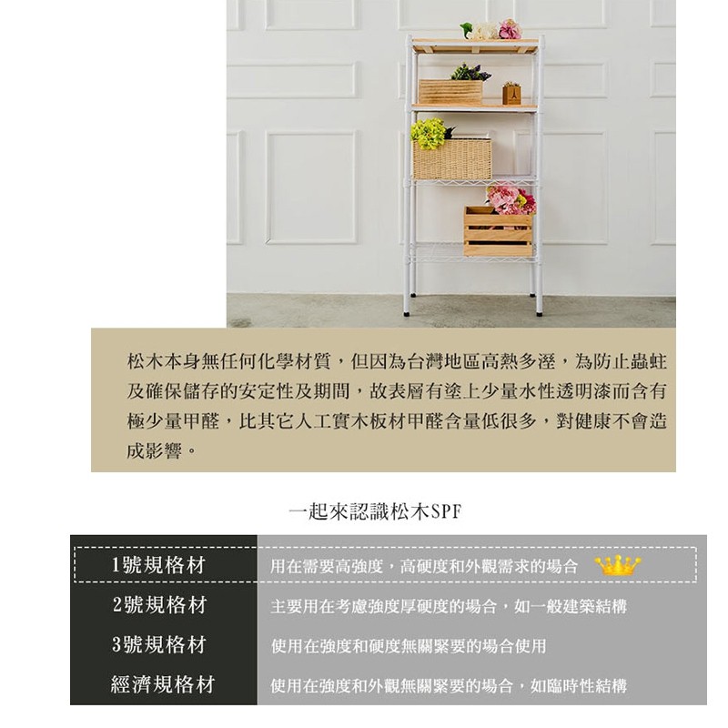 【Y HOUSE】60x30x180cm pine five-layer storage rack rack iron rack - black paint, , large